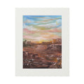 Desert Sunset Landscape Fine Art Print | Passepartout Paper Frame